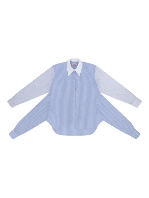 Charles Jeffrey Loverboy camisa asimétrica con rayas estampadas