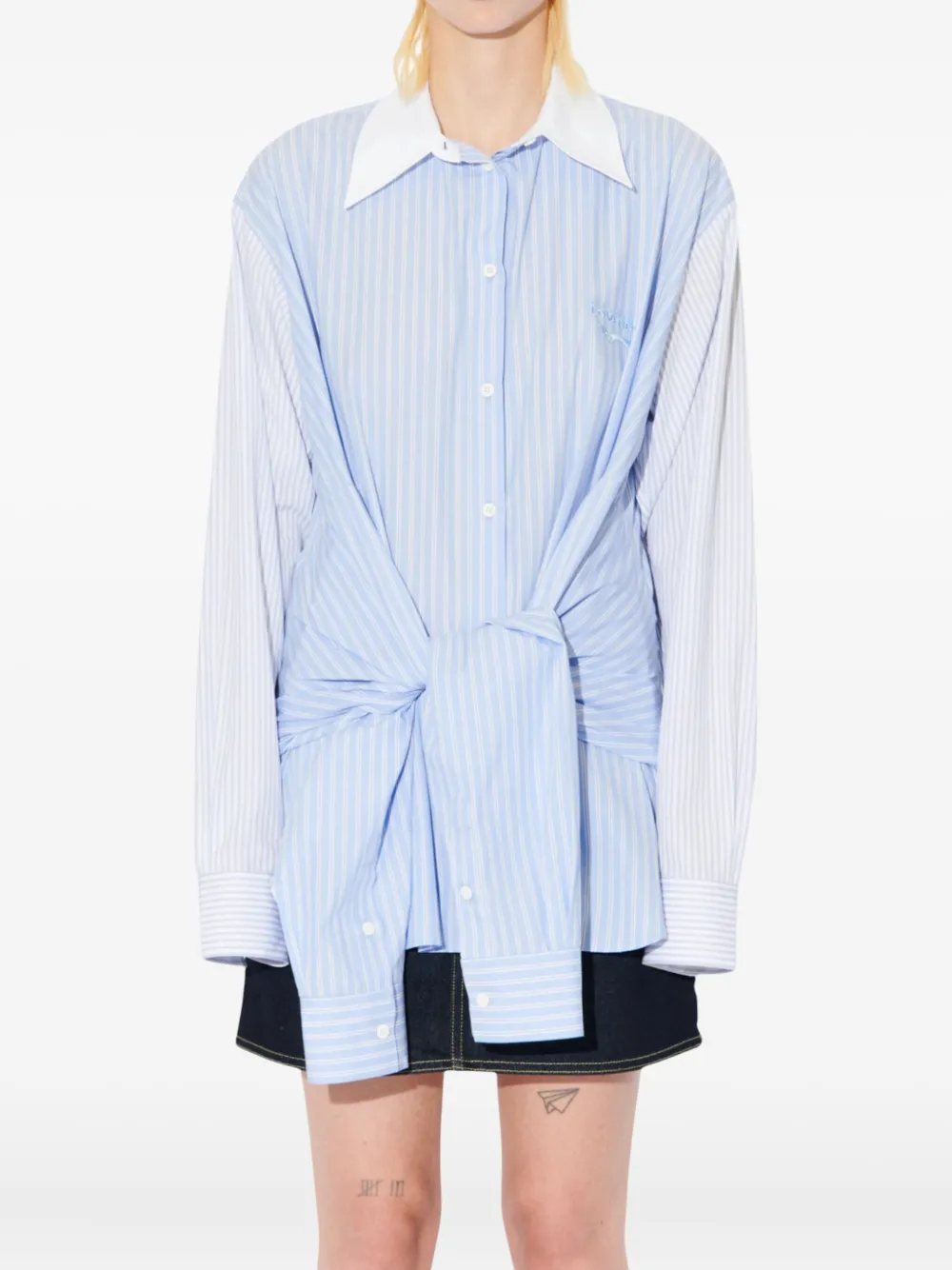 Charles Jeffrey Loverboy camisa asimétrica con rayas estampadas | Camisas | Image 2