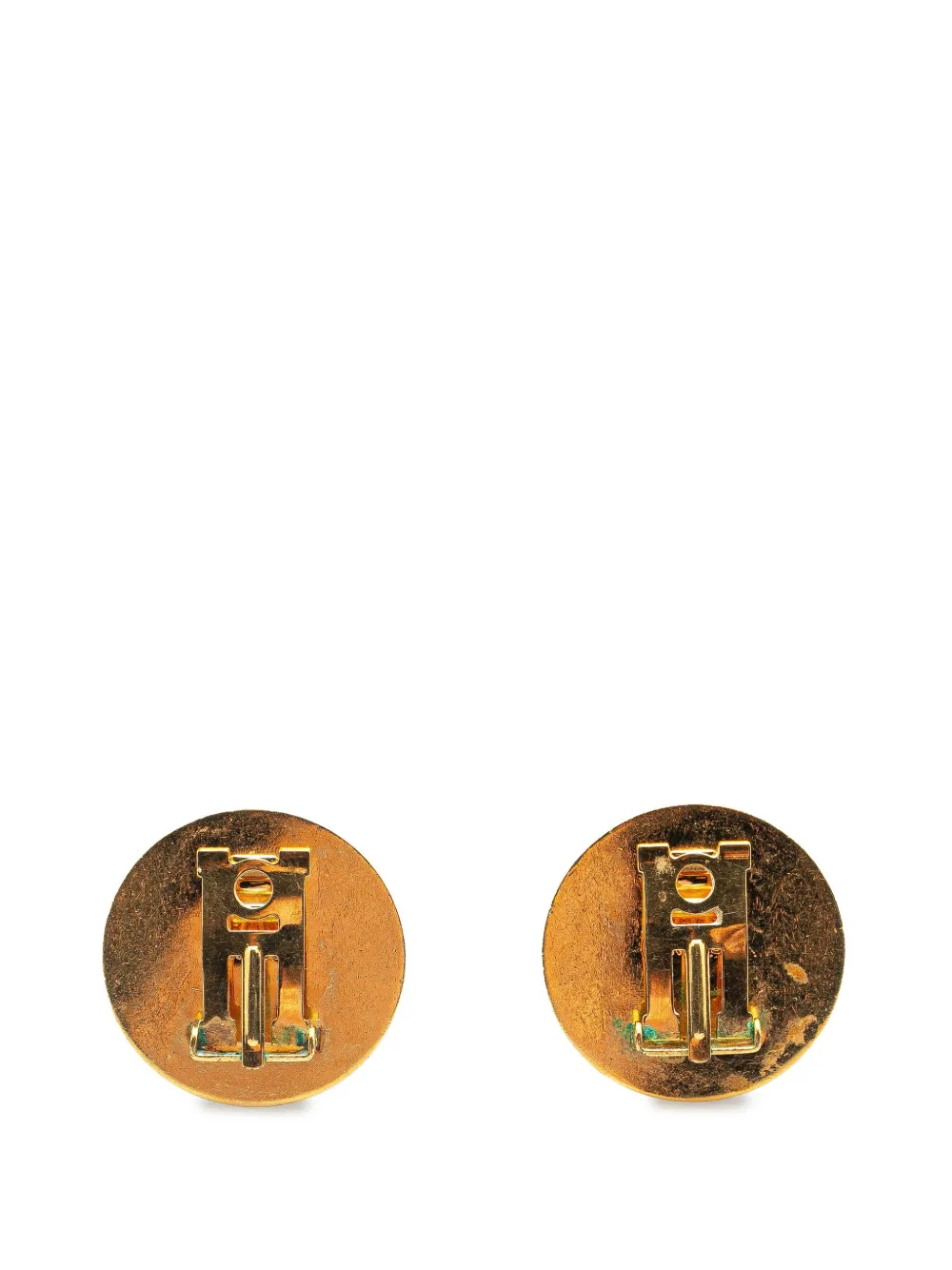 Hermès Pre-Owned 20th Century Enamel Cloisonne Clip On Earrings costume earrings - Goud