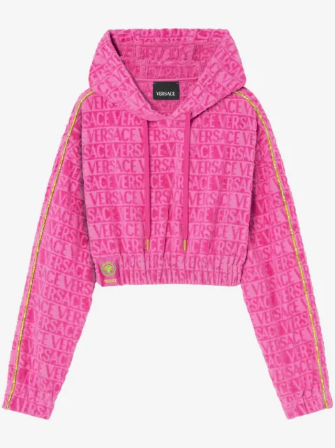 Versace I Love Baroque cropped hoodie