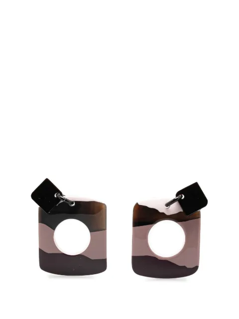 Hermès Pre-Owned 20th Century Buffalo Horn Dalva Drop Earrings costume earrings