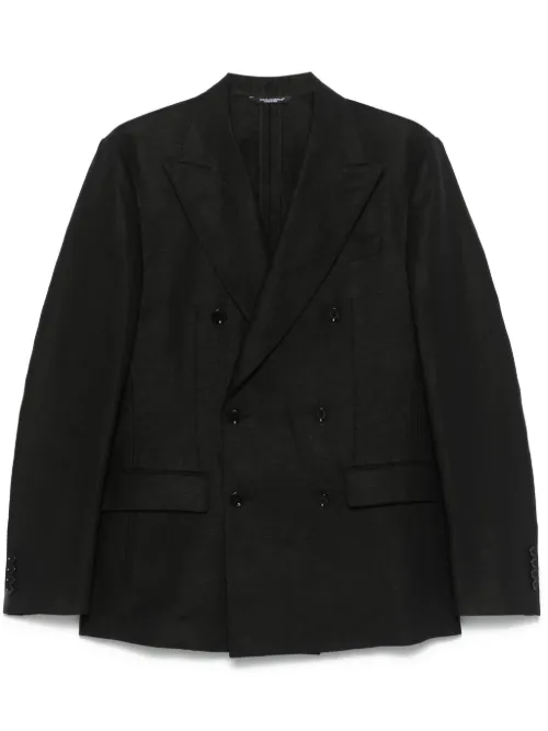 Blazer en lin à boutonnière croisée - Dolce & Gabbana - Modalova