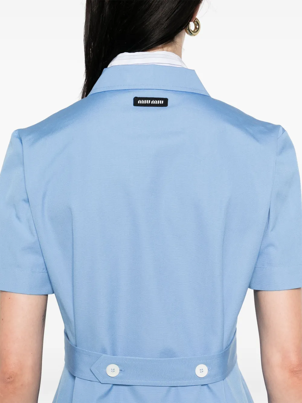 Miu Canvas blouse Blauw