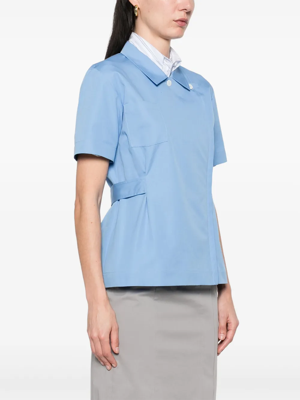 Miu Canvas blouse Blauw