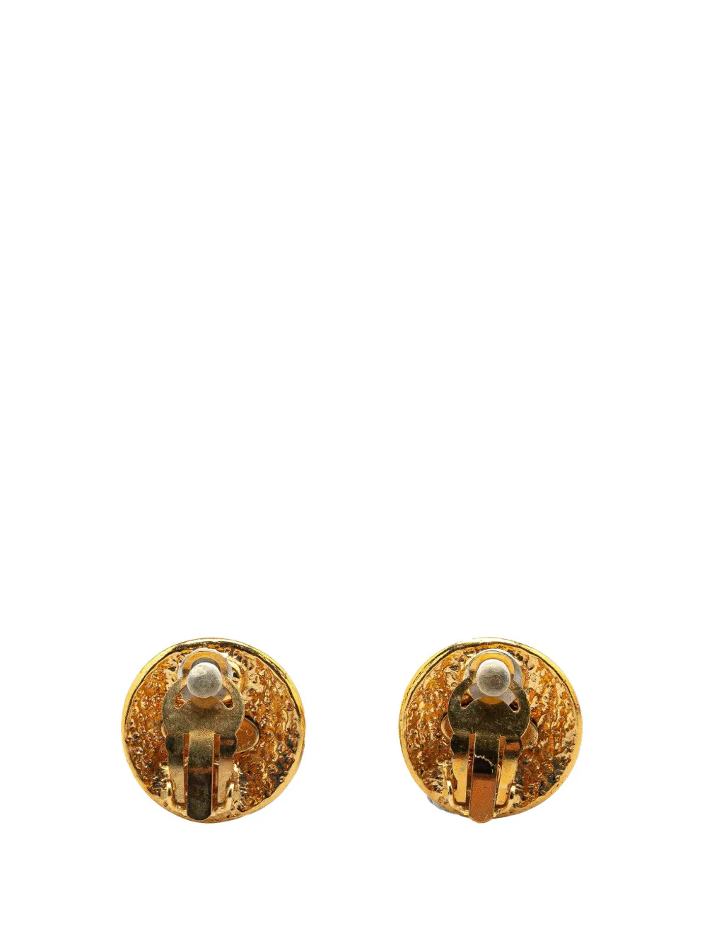 CHANEL Pre-Owned 1994 Gold Plated CC Clip On Earrings costume earrings - Goud