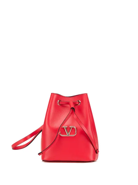 Valentino Garavani Pre-Owned 2000-2024 Mini Nappa Vlogo Drawstring bucket bag