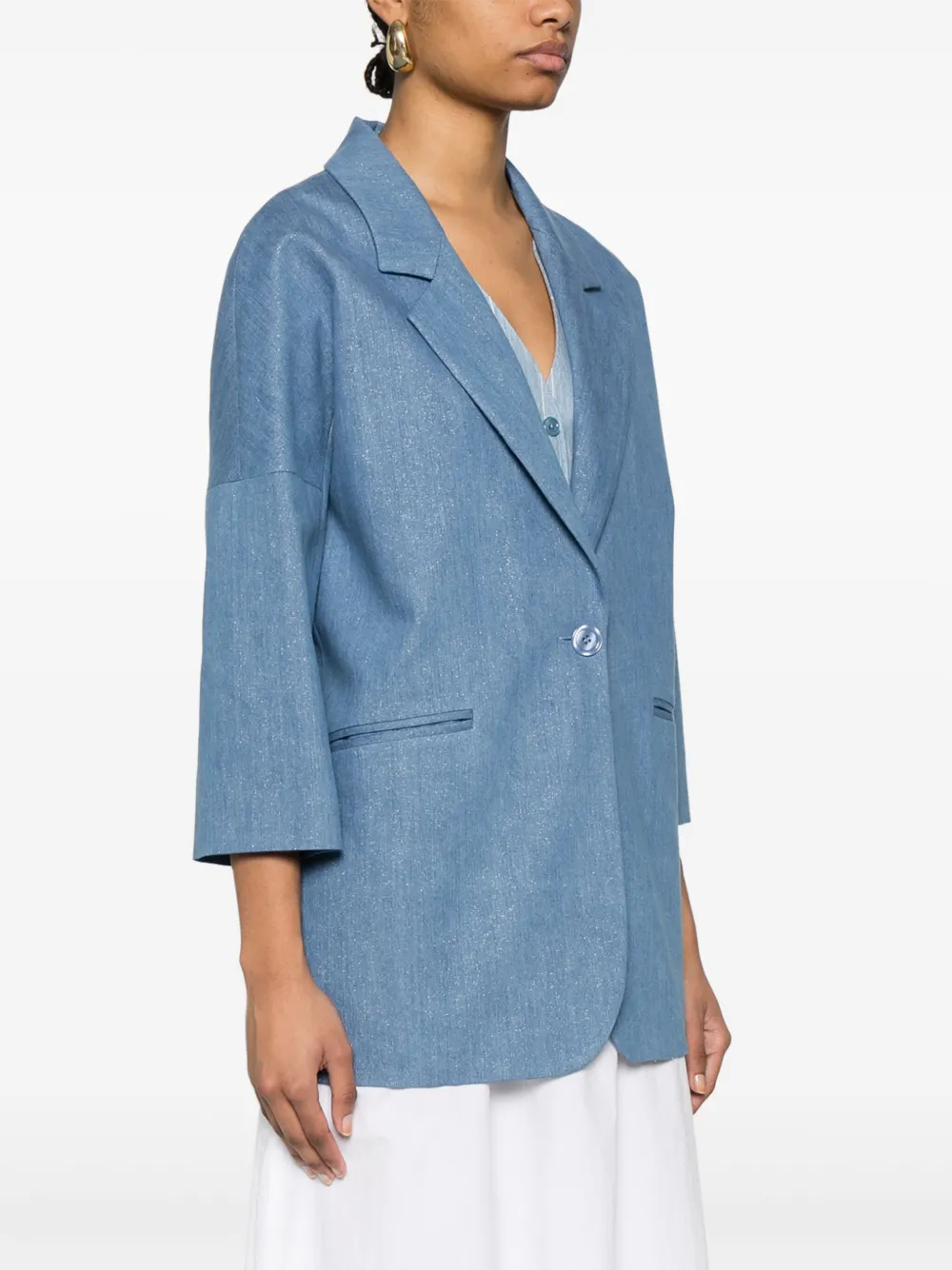 Shop Tagliatore Bruna Blazer In Blue