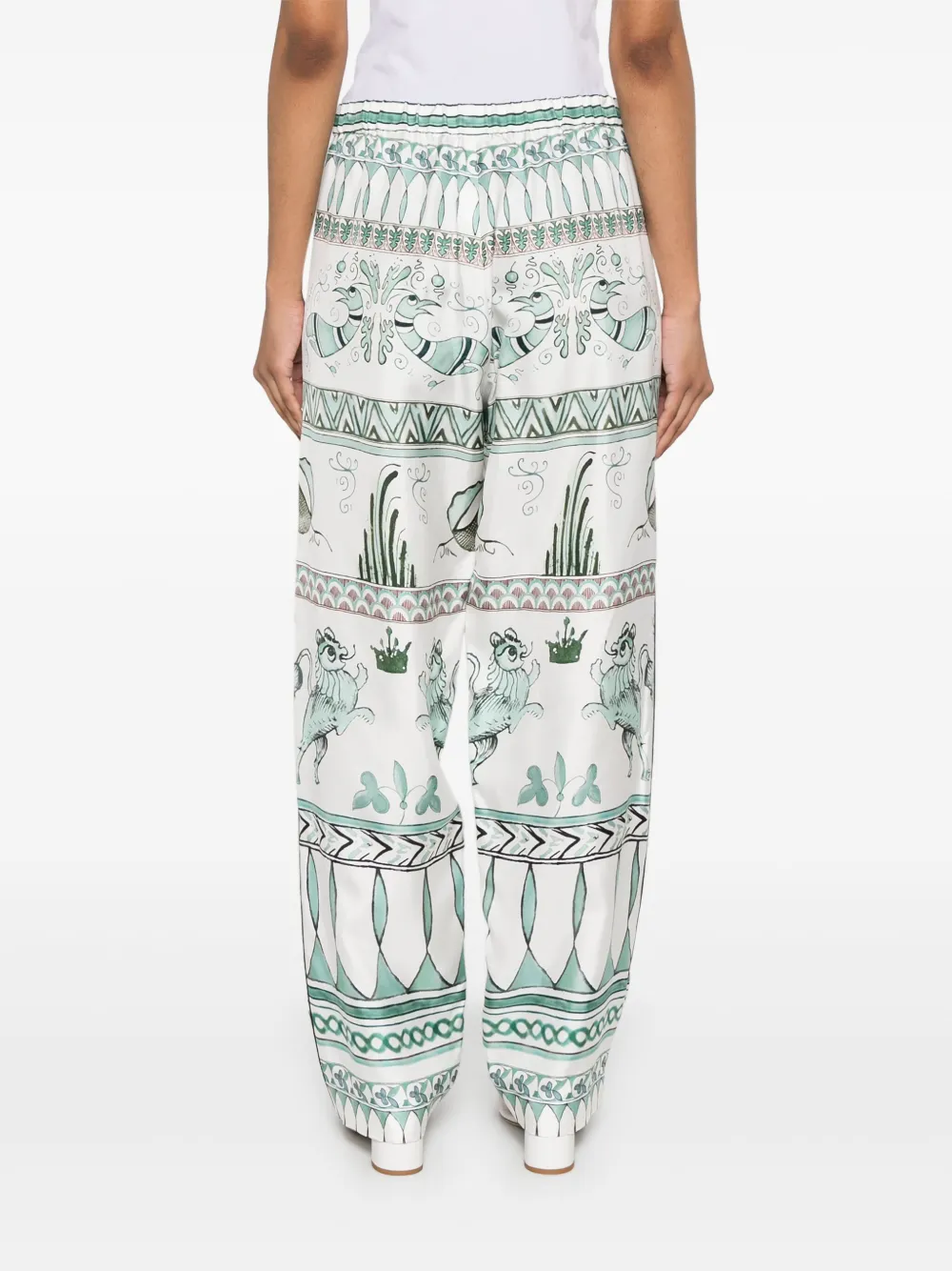 Fabiana Filippi Zijden broek Wit
