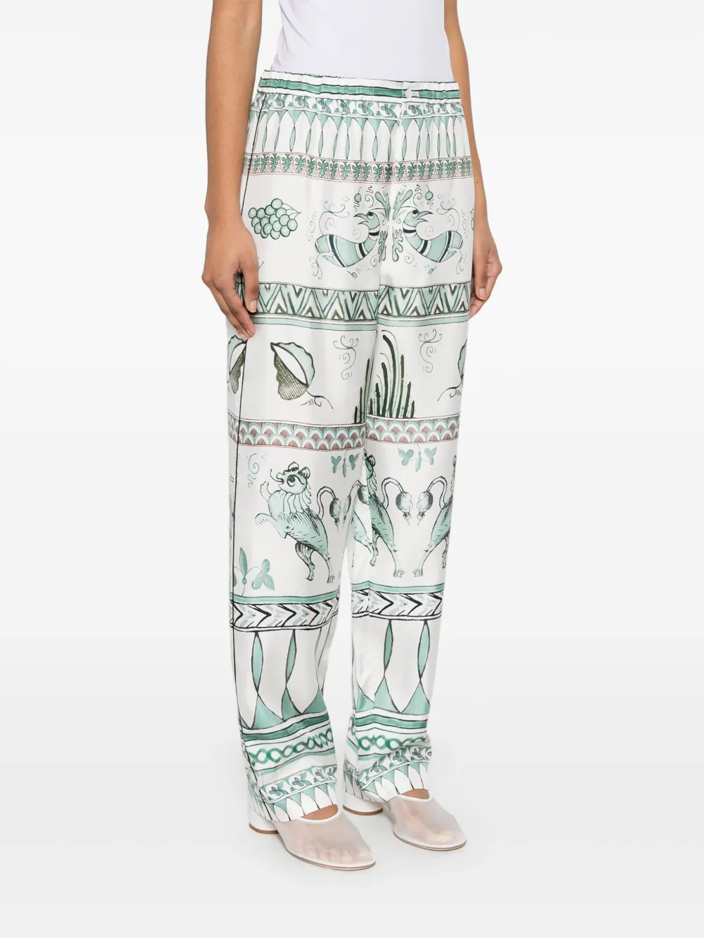 Fabiana Filippi Zijden broek Wit