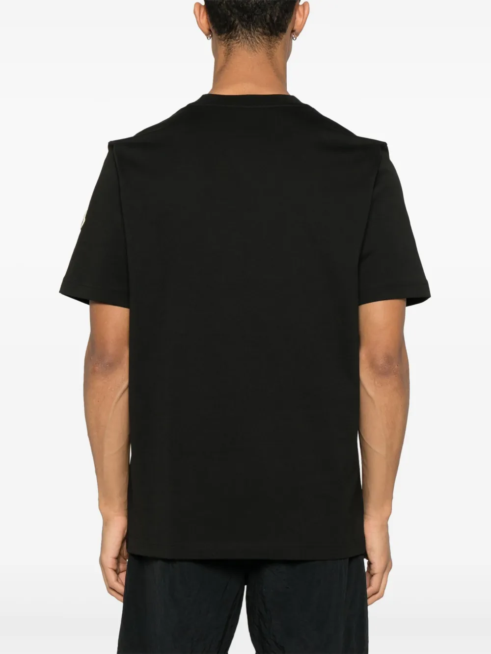 Moncler T-shirt met logo-reliëf Zwart