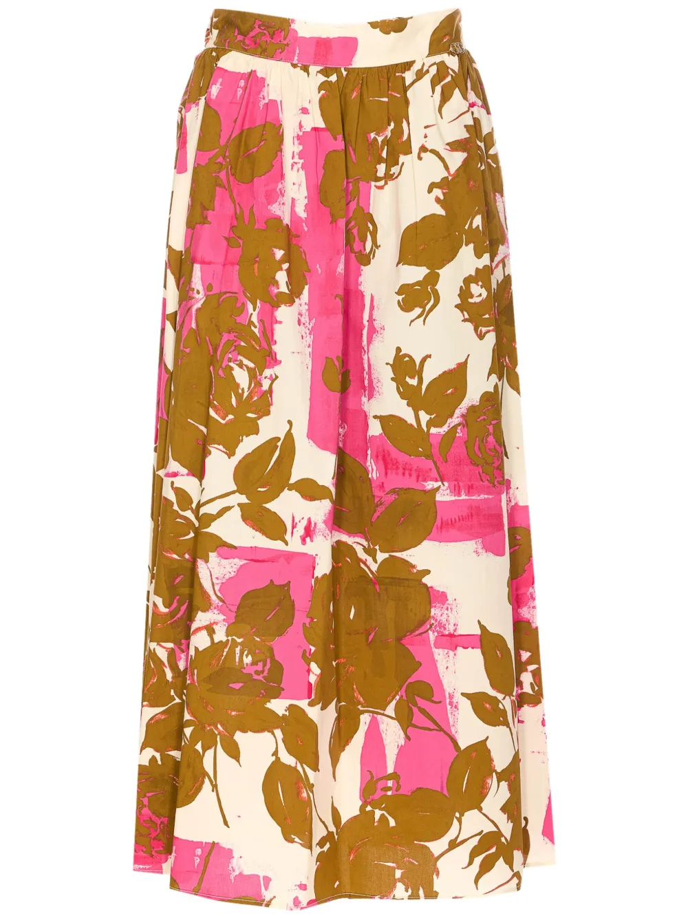 poplin midi skirt