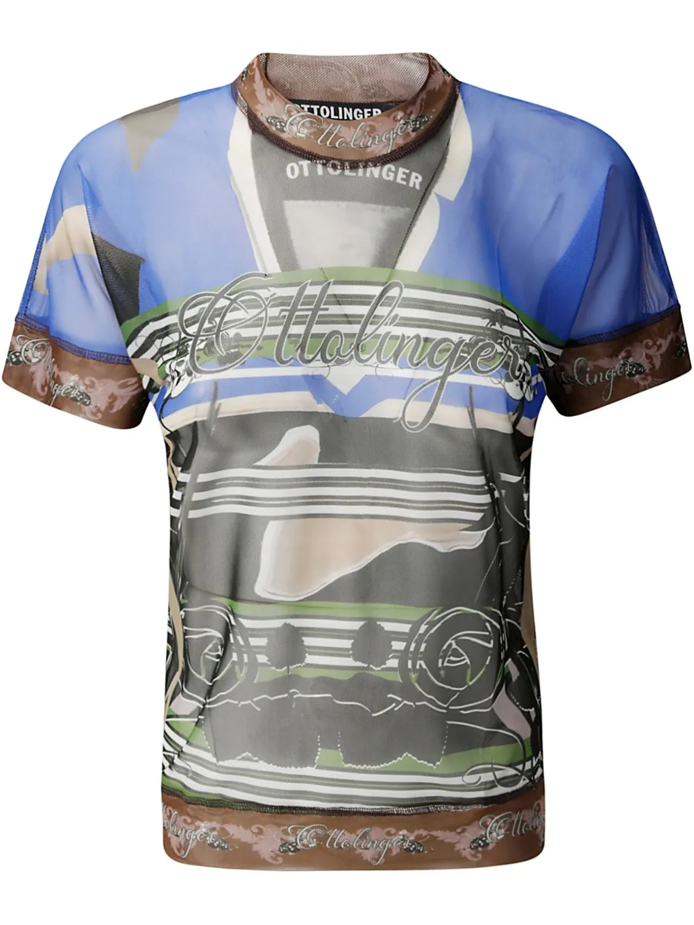 Ottolinger Mesh T-shirt Blauw