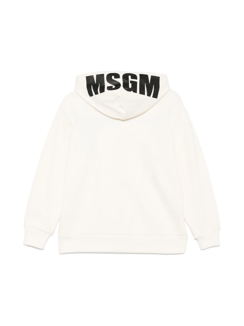 MSGM Kids Hoodie met logoprint - Wit