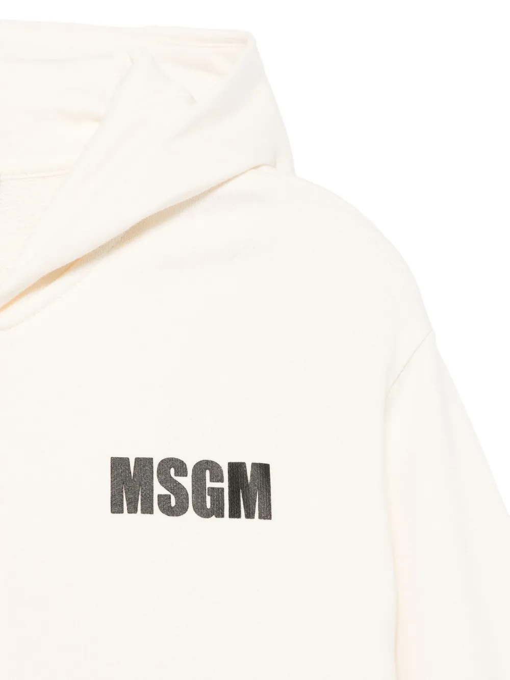 MSGM Kids Hoodie met logoprint Wit