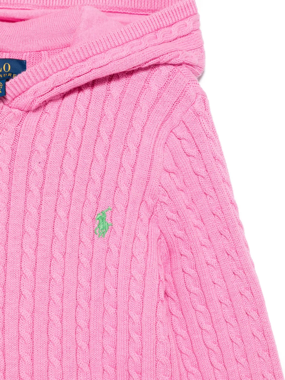 POLO RALPH LAUREN KIDS Kabelgebreid vest Roze