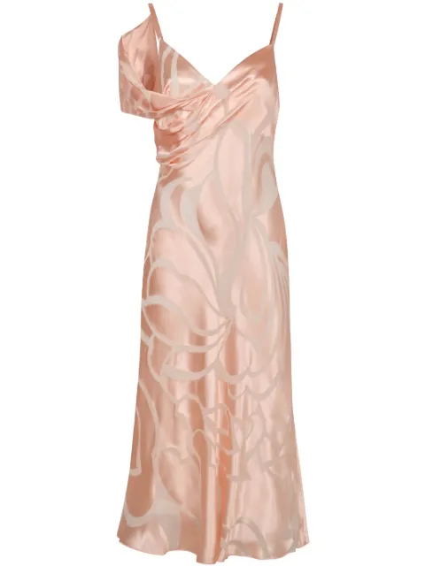 Alberta Ferretti vestido midi con efecto devoré