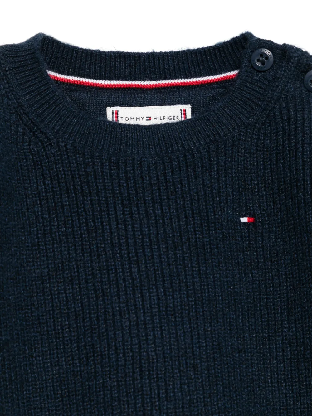 Tommy Hilfiger Junior Geribbelde sweater Blauw
