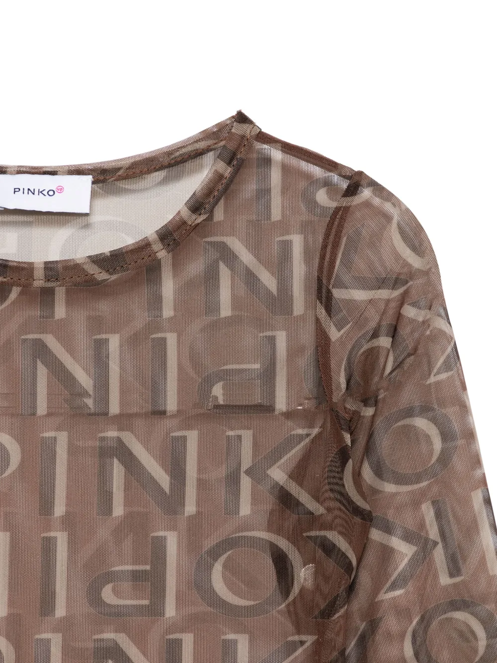 Pinko Kids Romper met logoprint Bruin