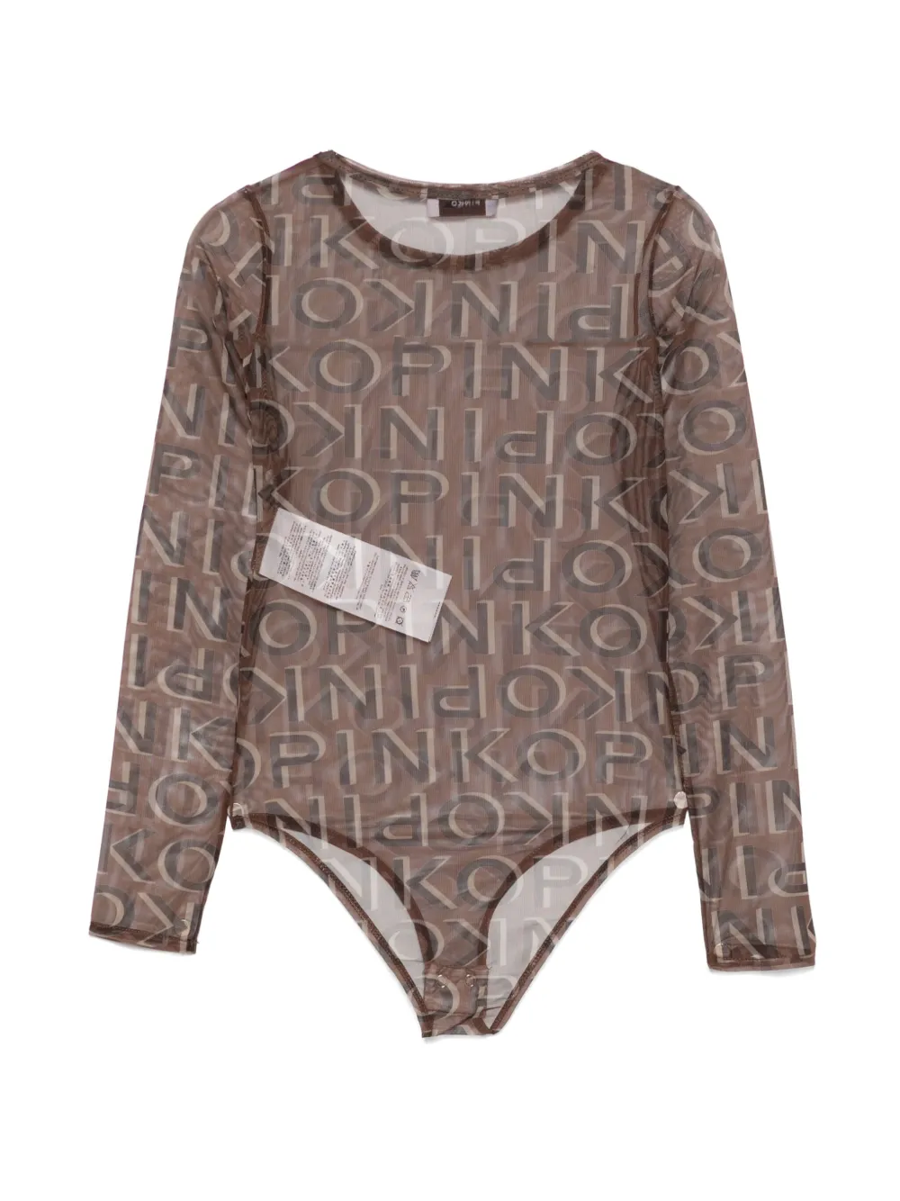 Pinko Kids Romper met logoprint - Bruin