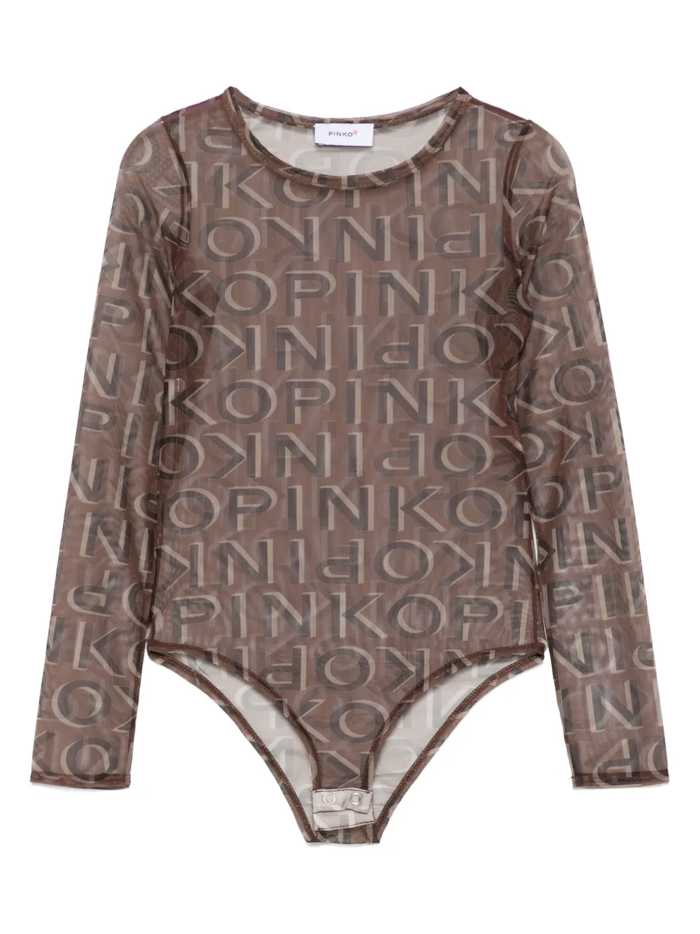 Pinko Kids Romper met logoprint Bruin