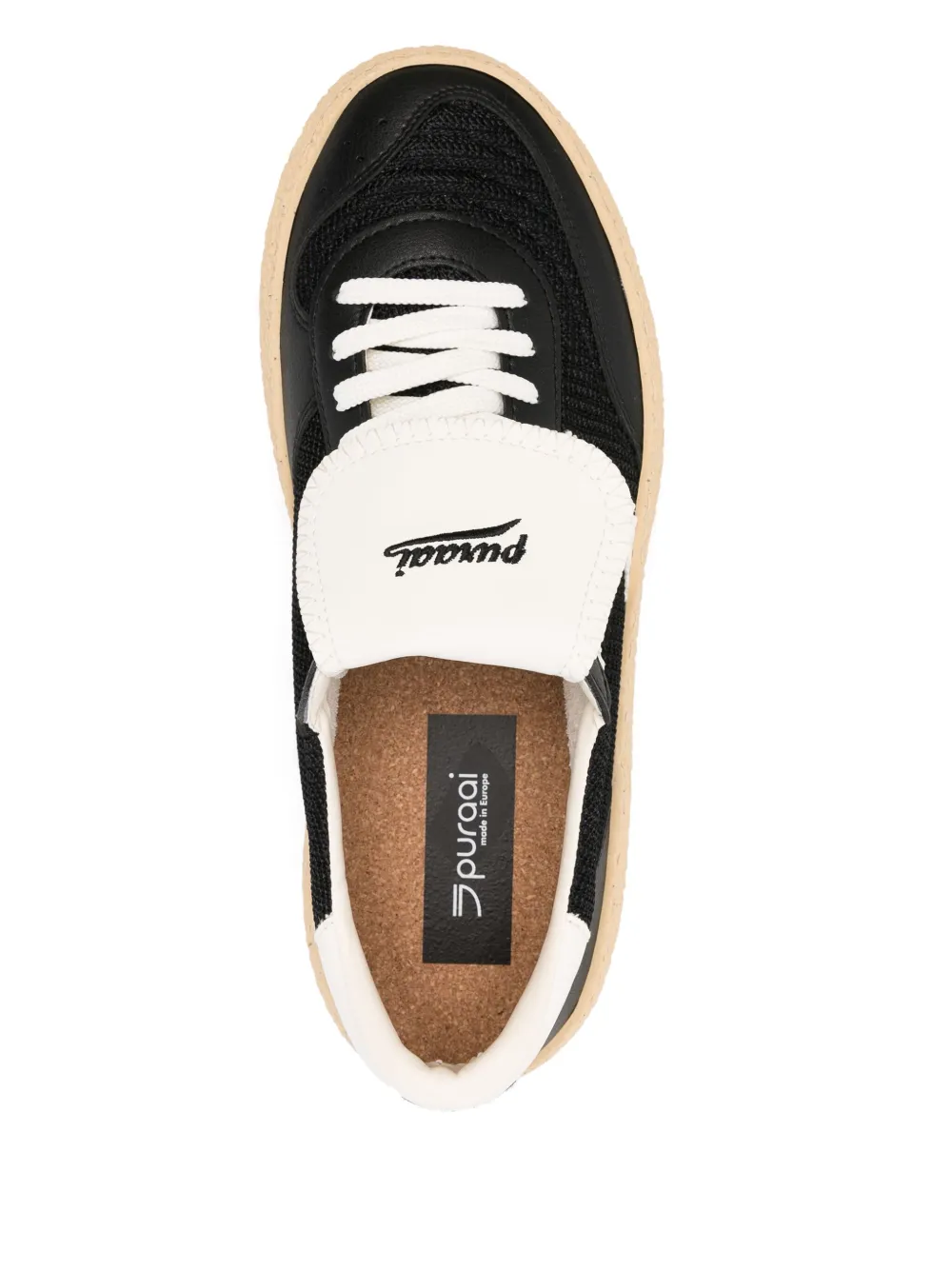 Puraai logo-embroidered sneakers Black