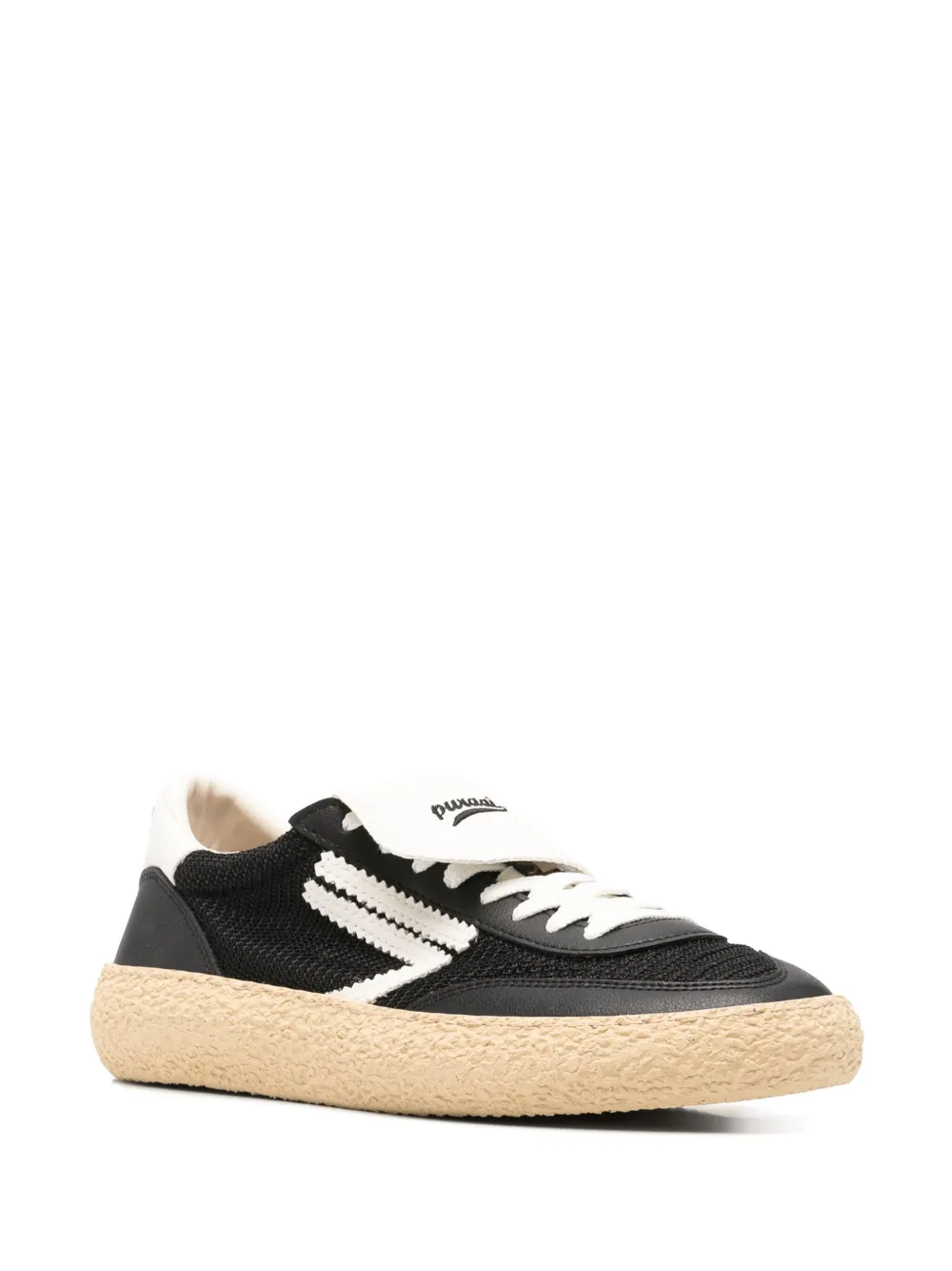 Puraai logo-embroidered sneakers Black