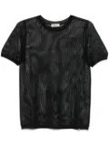 Herno open-knit T-shirt - Black