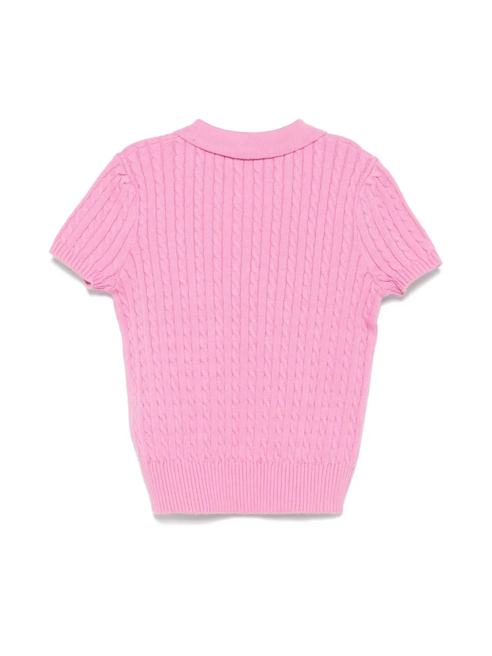 POLO RALPH LAUREN KIDS Kabelgebreid poloshirt - Roze