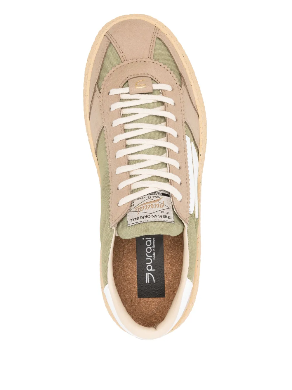 Puraai panelled sneakers Neutrals