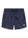 Moncler logo-patch swim shorts - Blue