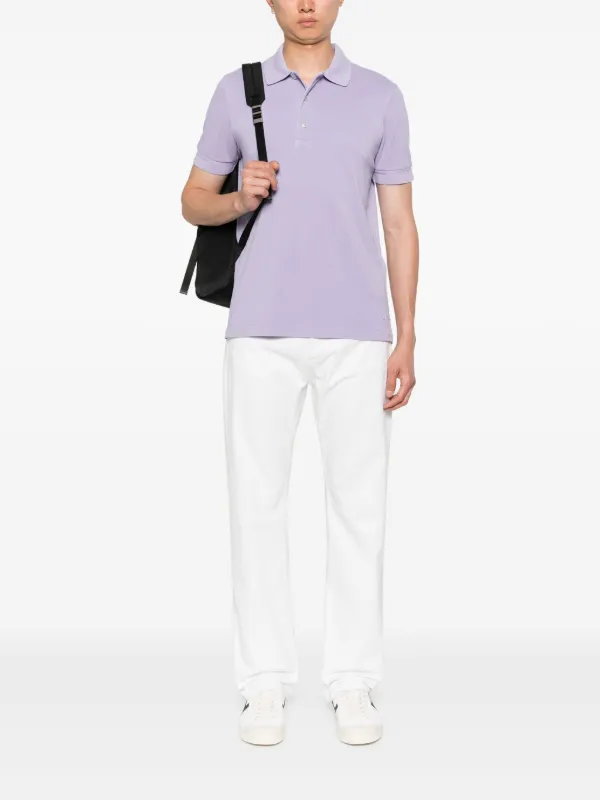 TOM FORD short-sleeve Polo Shirt | Purple | FARFETCH BH