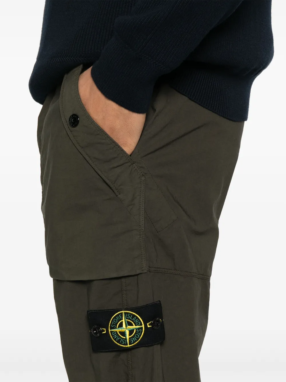 Stone Island Broek met Compass-patroon Groen