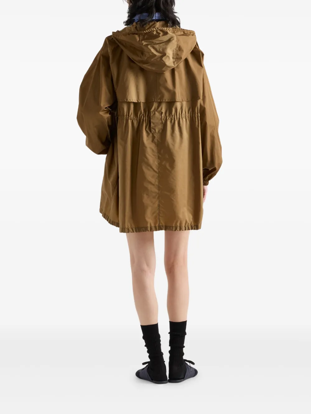 Prada Re-Nylon lichtgewicht regenjas Bruin