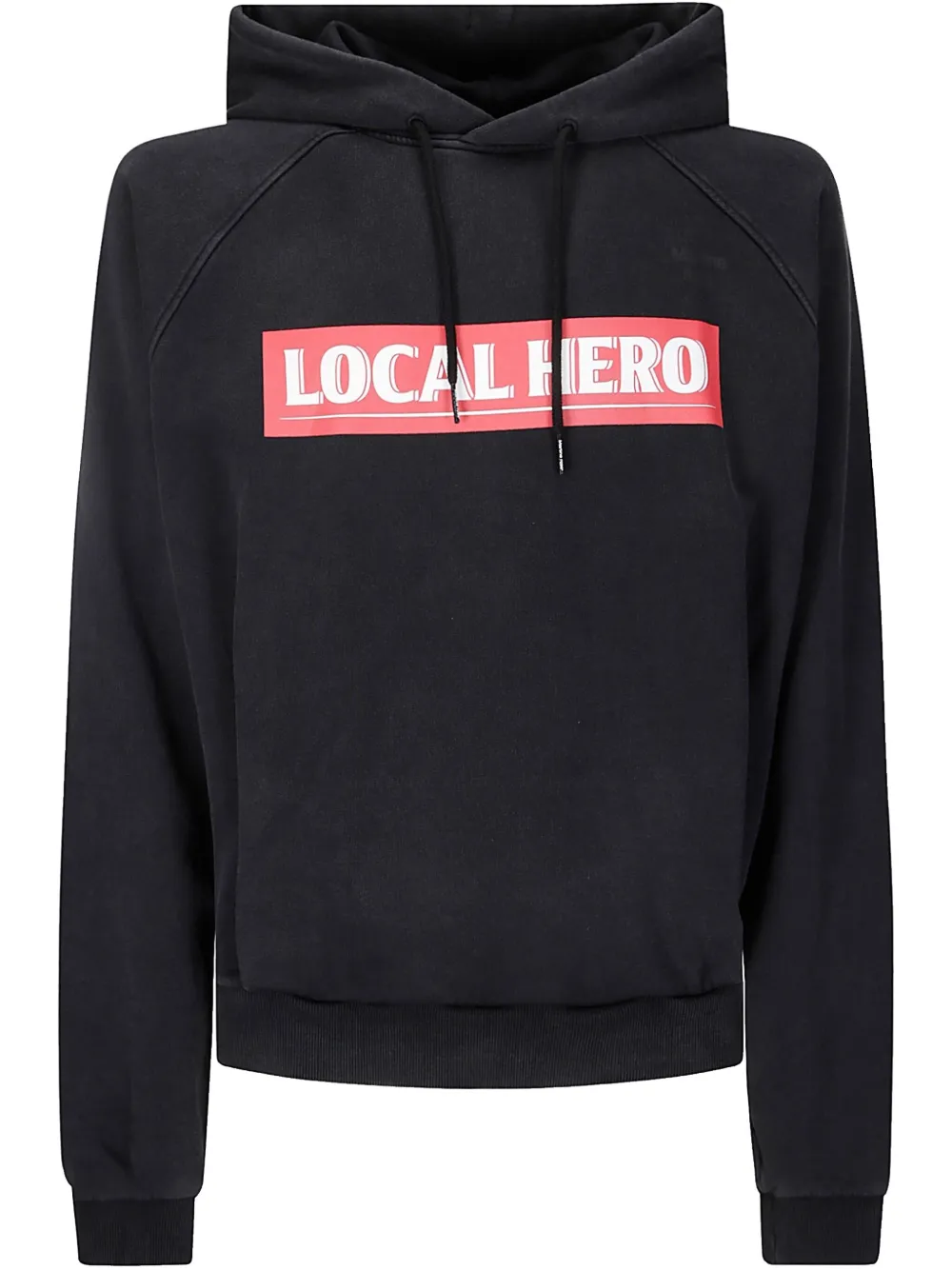 slogan-print hoodie