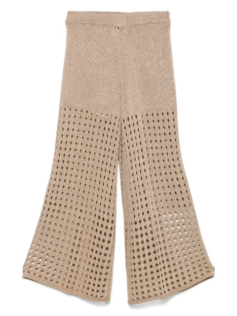 TWINSET Kids lurex-knit trousers