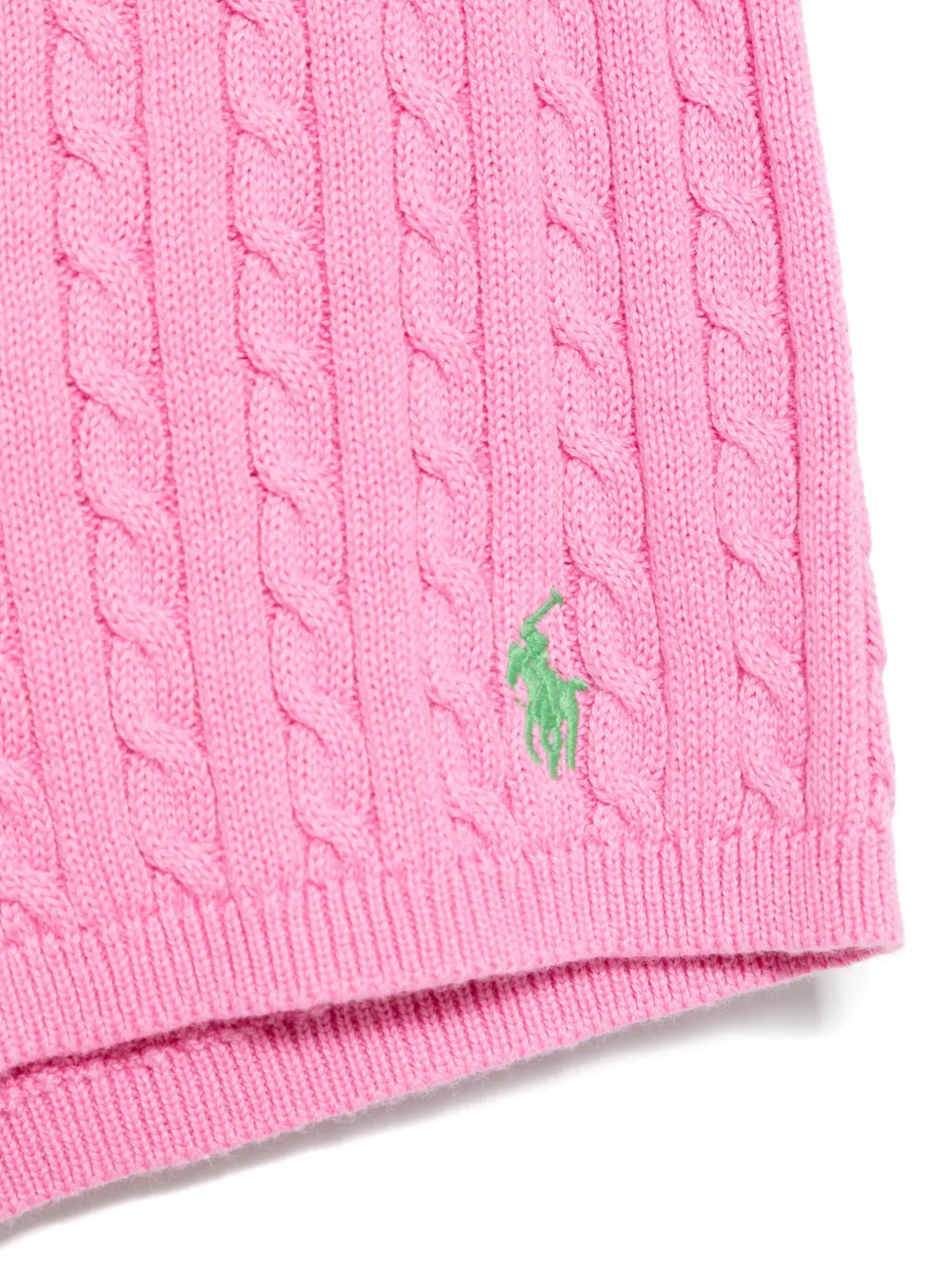 POLO RALPH LAUREN KIDS Kabelgebreide shorts Roze