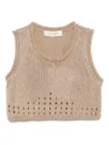 TWINSET Kids lurex-knit top - Neutrals
