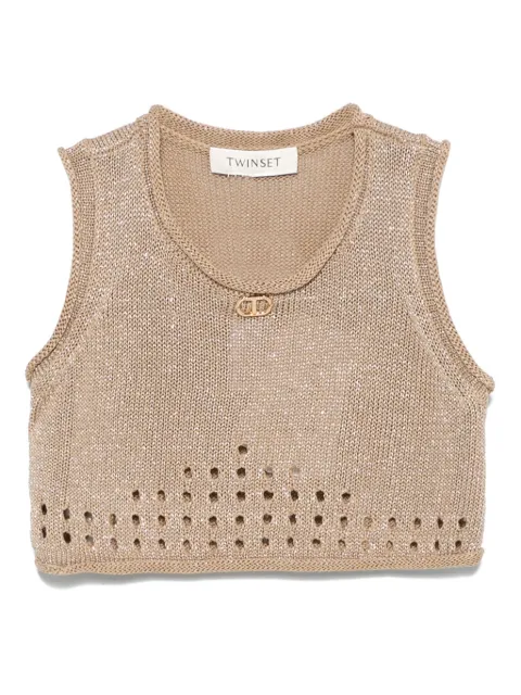 TWINSET Kids top tejido de lurex