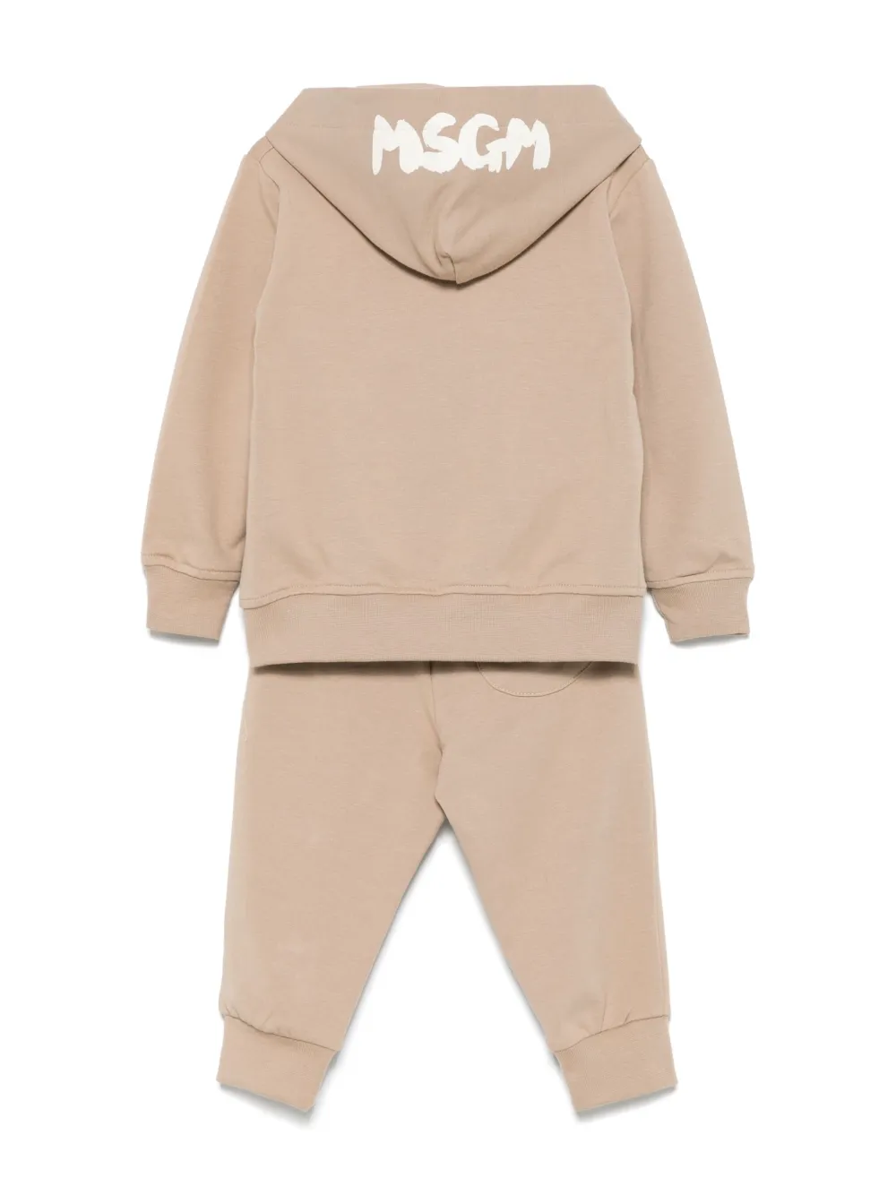 MSGM Kids Trainingspak met logoprint - Beige