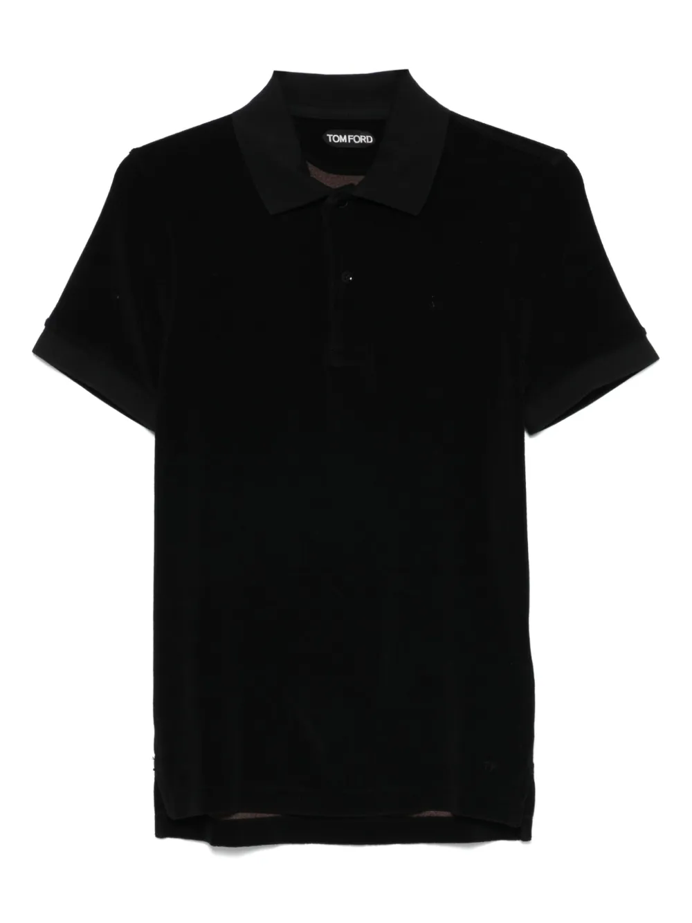 TOM FORD Poloshirt met badstof afwerking Zwart