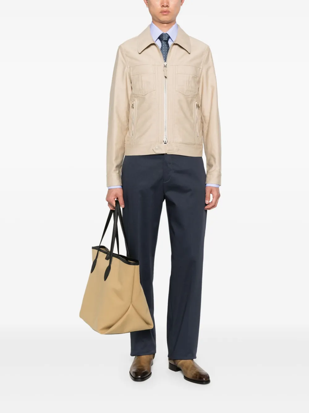 TOM FORD Klassiek popeline overhemd - Blauw