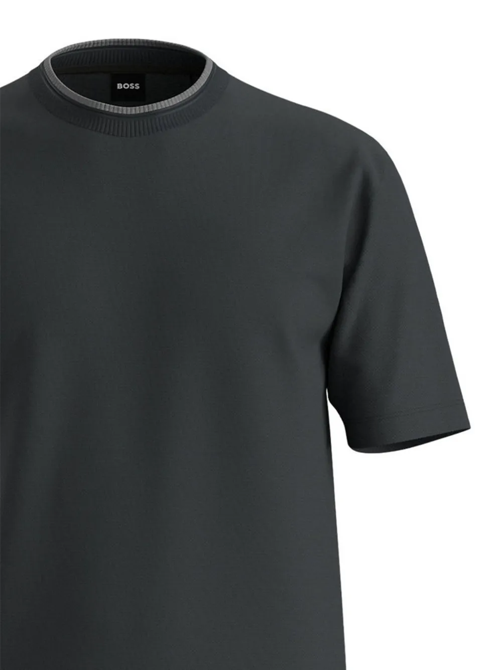 BOSS Katoenen T-shirt Zwart