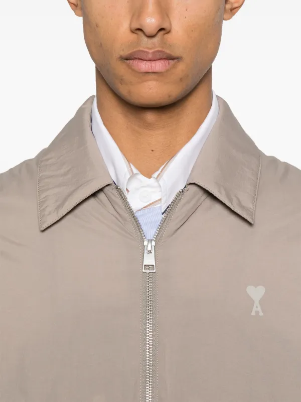 AMI Paris Ami De Coeur Jacket | Grey | FARFETCH