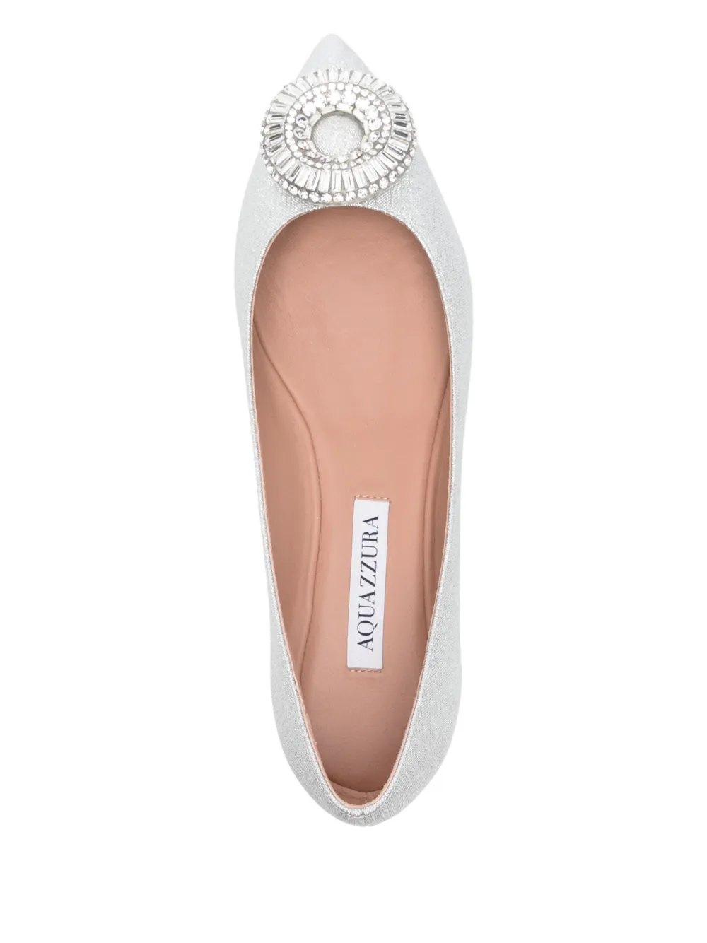 Aquazzura Crystal Hoop ballerinas Silver