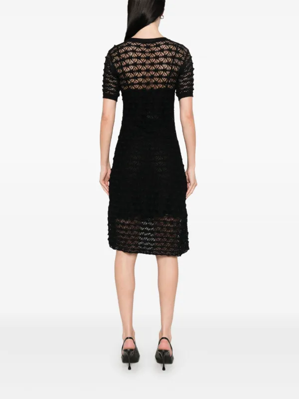 Alaa Lace Midi Dress | Black | FARFETCH AO