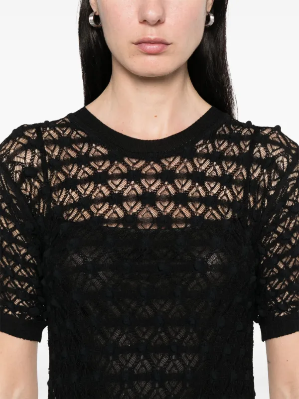 Alaa Lace Midi Dress | Black | FARFETCH AO