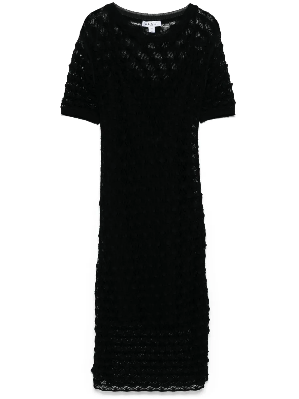 Alaïa vestido midi con encaje | negro | Image 1