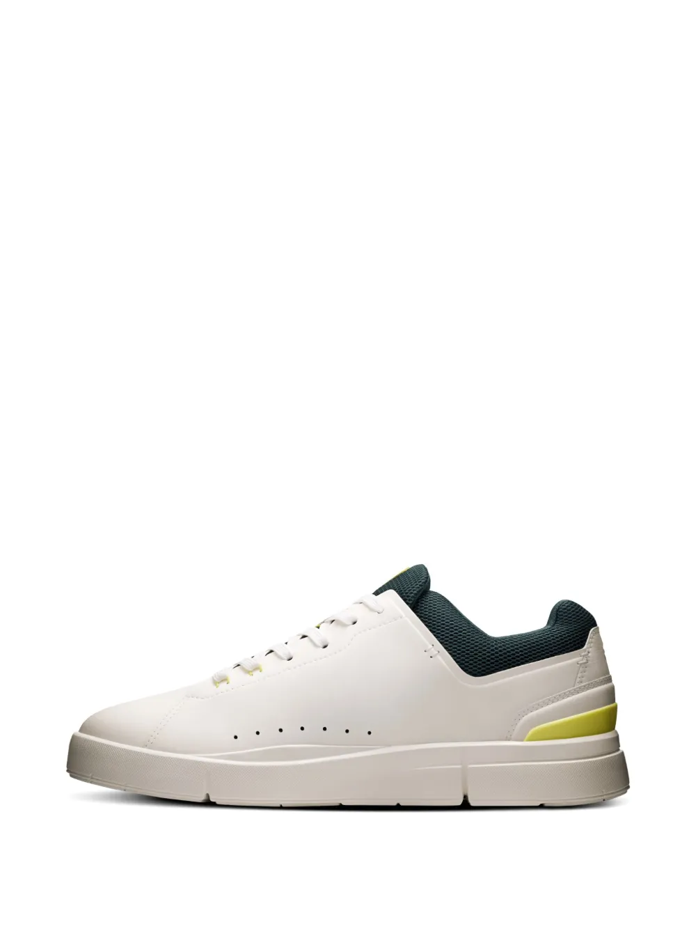 On Running The Roger Advantage "Ivory Evergreen" sneakers White