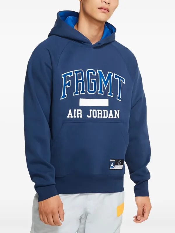 Jordan x Fragment Fleece Hoodie | Blue | FARFETCH