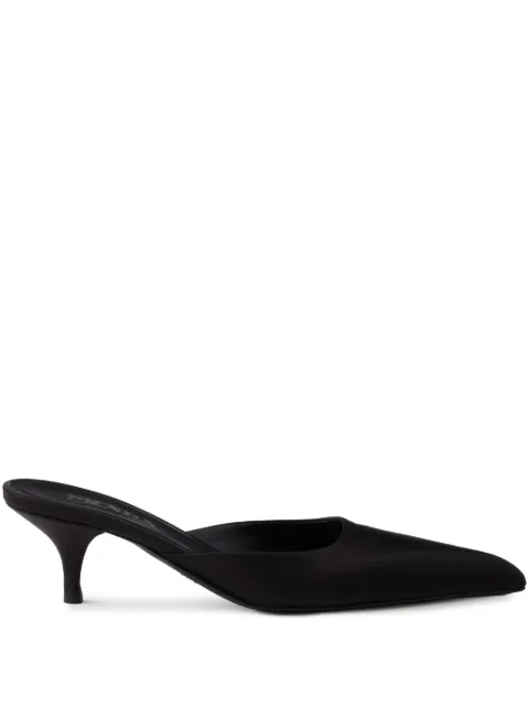 Prada 55mm satin mules